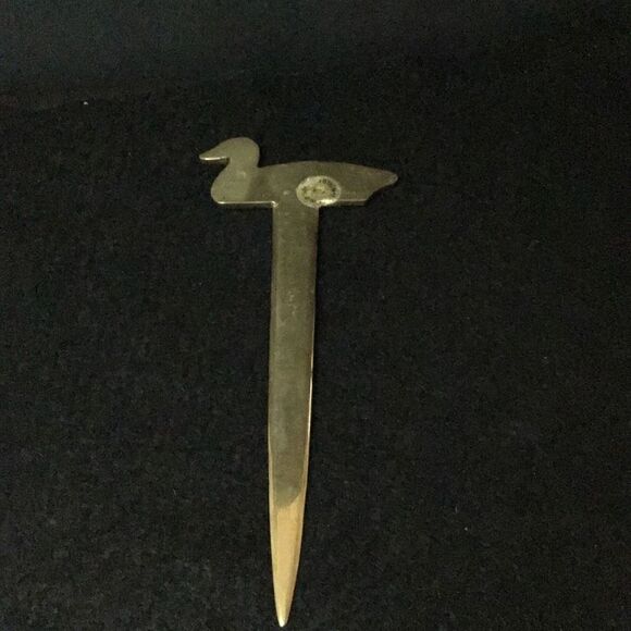 Solid brass duck letter opener from India - Picture 4 of 6